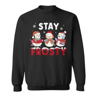 Stay Frosty Snowman Snow Retro Christmas Xmas Happy Holiday Sweatshirt - Monsterry AU