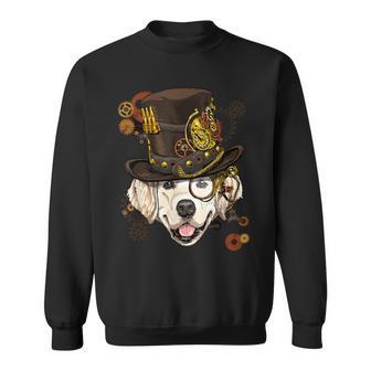 Steampunk Golden Retriever Dog Steampunk Lovers Sweatshirt - Monsterry AU