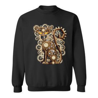 Steampunk Vintage Clockwork Cat Sweatshirt - Monsterry UK