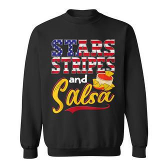 Sterne Streifen Und Salsa Mexiko Us Mexikanisch Amerikanisch Sweatshirt - Seseable