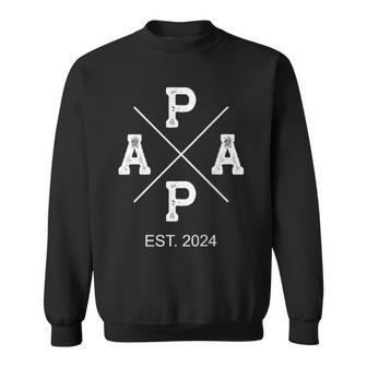 Stolzer Papa 2024 Papa Life Papa Est 2024 Sweatshirt - Geschenkecke