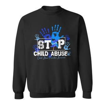 Stop Child Abuse Child Abuse Prevention Awareness Pinwheels Sweatshirt - Seseable