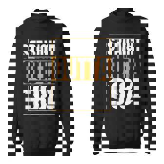 Straight Outta 1984 Year Of Birth Birthday King Sweatshirt | Mazezy