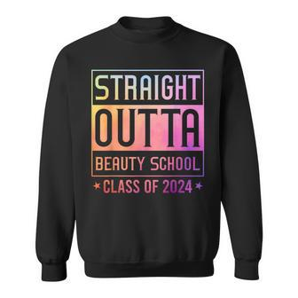 Straight Outta Beauty School Graduation Class Of 2024 Sweatshirt - Monsterry AU