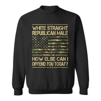 Straight White Republican Male American Flag Patriotic Sweatshirt - Monsterry