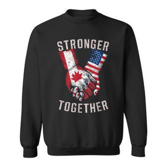 Stronger Together Canada Day Usa Couples Sweatshirt - Monsterry