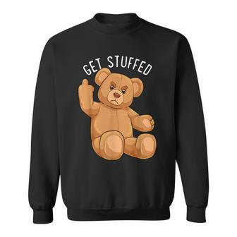 Get Stuffed Angry Teddy Bear Stuffed Bear Hipster Hip-Hop Sweatshirt - Monsterry DE