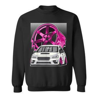 Subie Va Jdm Stance Car Wheel Boxer Motor Racing Graphic Sweatshirt - Monsterry CA