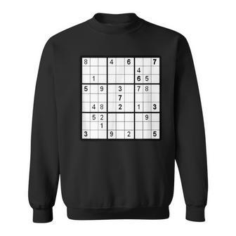 Sudoku Puzzle Game Trivia Challenge Sudoku Solver Sweatshirt - Monsterry