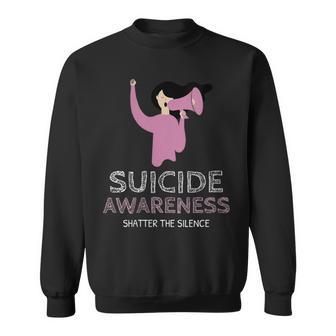 Suicide Awareness Shatter The Silence Sweatshirt - Monsterry UK