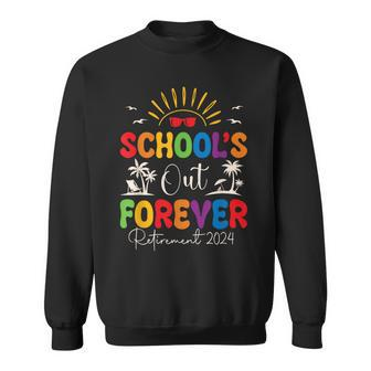 Summer Vacation Retro School's Out Forever Retirement 2024 Sweatshirt - Monsterry