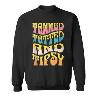 Summer Vacation Tanned Tatted And Tipsy Sunshine Drinking Sweatshirt - Monsterry CA