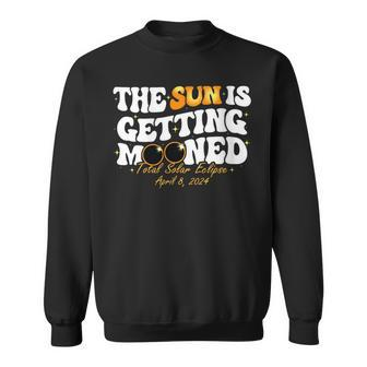 The Sun Is Getting Mooned Total Solar Eclipse Chase 2024 Sweatshirt - Seseable