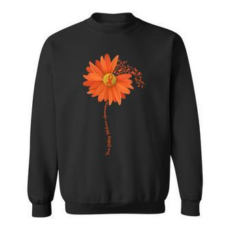 Sunflower N Dating Violence Awareness Orange Ribbon Sweatshirt | Mazezy