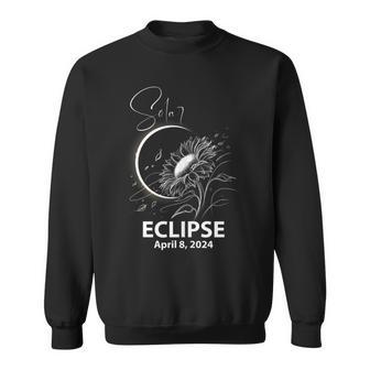 Sunflower Total Solar Eclipse 2024 Flower Sweatshirt - Thegiftio UK