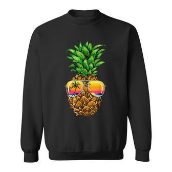 Sunglasses Pineapple Aloha Hawaii Luau Hawaiian Vacation Sweatshirt - Monsterry UK