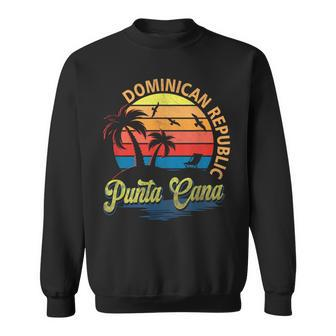 Sunset Punta Cana Beach Souvenir Dominican Republic Retro Sweatshirt - Monsterry UK