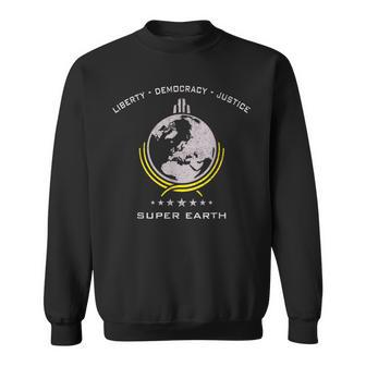 Super Earth Diving Into Hell For Liberty Sweatshirt - Monsterry
