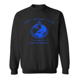 Super Earth Stürzt Sich In Die Hölleum Die Freiheit Zu Find Sweatshirt - Geschenkecke