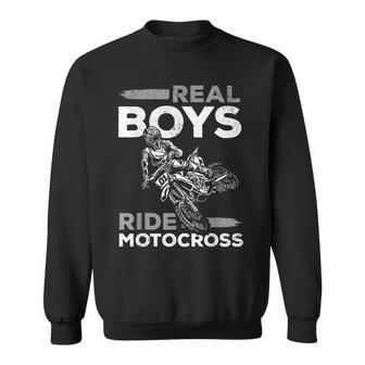 Supercross Dirt Bike Motorcycle Real Boys Ride Motocross Sweatshirt - Monsterry UK