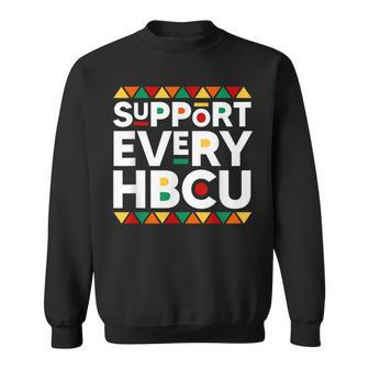 Support Every Hbcu Historical Black College Alumni Sweatshirt - Seseable