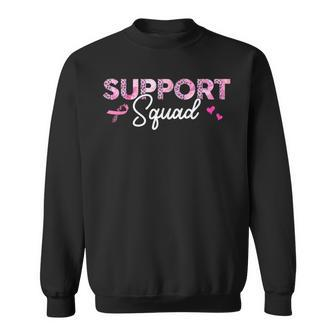 Support Squad Breast Cancer Awareness Cancer Survivor Sweatshirt | Mazezy