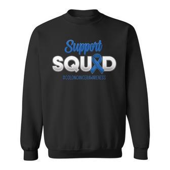 Support Squad Colon Cancer Awareness Strong For Women Sweatshirt - Monsterry