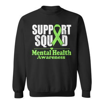 Support Squad Mental Health Awareness Green Ribbon Sweatshirt - Seseable