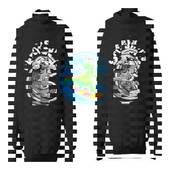 'Surfasaurus' Cartoon S Surfing Dinosaur Sweatshirt - Thegiftio