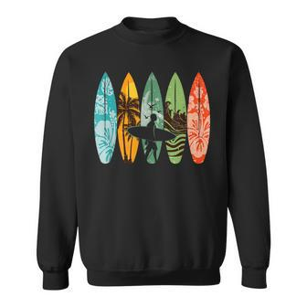 Surfboarder Hawaii Wave Surfing Surfboard Lover Beach Surfer Sweatshirt - Monsterry
