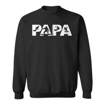 Surfender Papa Lustiger Papa Surfenderater Geschenk Kapuzenjacke Sweatshirt - Geschenkecke