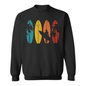 Surfer Vintage Surfing Surf Board Beach Sweatshirt | Mazezy