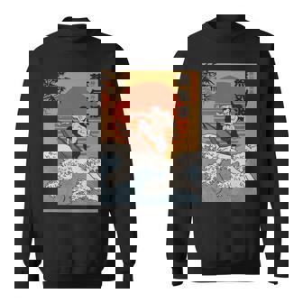 Surfer Samurai Surfing Vintage Surf Japanese Sweatshirt | Mazezy