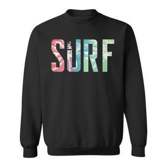 Surfer Surfboard Surf Club Retro Vintage Hawai Beach Sweatshirt - Monsterry UK