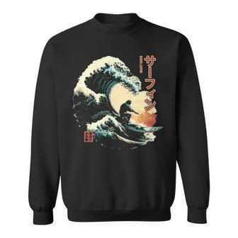 Surfing The Great Wave Of Kanagawa Surfer Sweatshirt | Mazezy