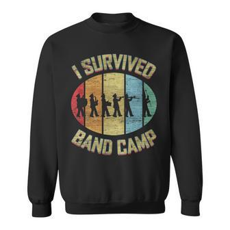 I Survived Band Camp Retro Vintage Marching Band Sweatshirt - Monsterry AU