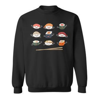 Sushi Liebhaber Geschenk Sushi Lustige Sushi Roll Kawaii Japanisch Sweatshirt - Seseable