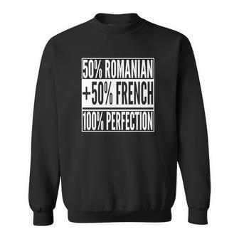 Sweater Unisexe 50% Roumain 50% Français, Perfection Culturelle Unique - Cadeauxyz