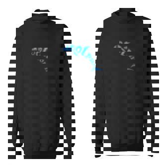 Sweater Unisexe Noir IDOLEM en Écriture Moderne Bleue, Style Décontracté - Cadeauxyz
