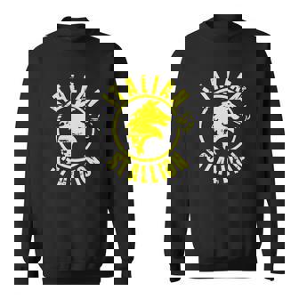 Sweater Unisexe Noir Italian Stallion en Jaune, Design Étalon Italien - Cadeauxyz