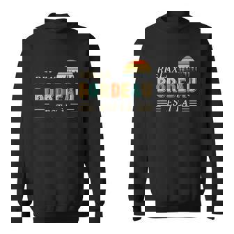 Sweater Unisexe Relax Bordeaux Est Là, Coucher de Soleil Détente - Cadeauxyz