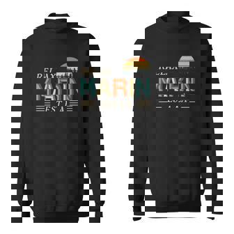 Sweater Unisexe Relax Marin Est Là, Style Rétro avec Coucher de Soleil - Cadeauxyz