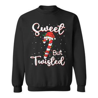 Sweet But Twisted Christmas Candy Cane Xmas Holiday Sweatshirt | Mazezy
