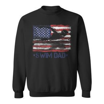 Swim Dad 4Th Of July Fathers Day Graphic For Pool Swimmers Sweatshirt - Thegiftio UK