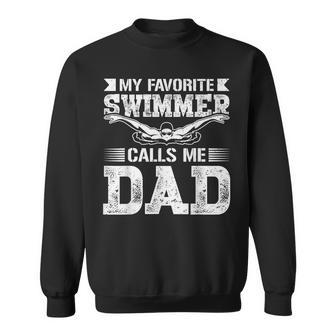 Swimmer Dad Fathers Day Swim For Swimming Lover Men Sweatshirt - Thegiftio UK
