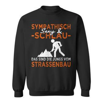 Sympathic And Schlau Strassenbau & Street Keeper Black S Sweatshirt - Seseable