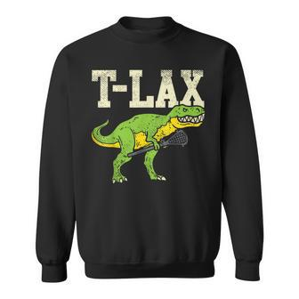 T-Lax T-Rex Lacrosse Dinosaur Lover Lax Player Sweatshirt - Monsterry