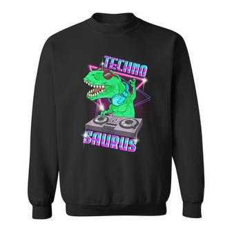 T-Rex Dj Dinosaur Disk Jockey House Techno Music Festival Sweatshirt - Monsterry AU
