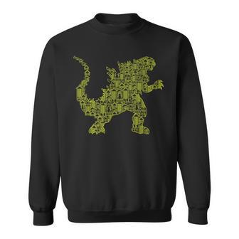 T-Rex Monster Kaiju Robot City Giant Dinosaur Sweatshirt - Monsterry AU