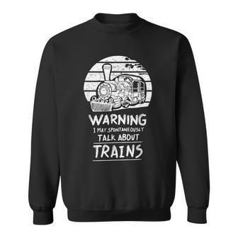Talks About Train Railway Father's Day Boys Sweatshirt - Monsterry DE